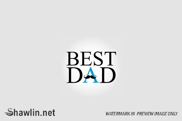 Best Dad with a Mustache over a