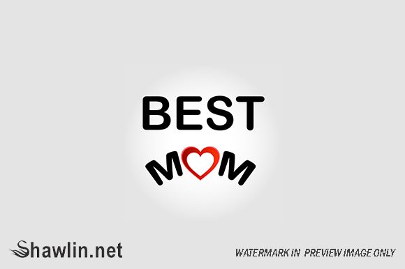 Best Mom Graphic with Red Heart: A Symbol of Love and Appreciation