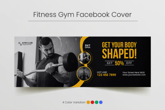 Fitness Gym Facebook Cover Template