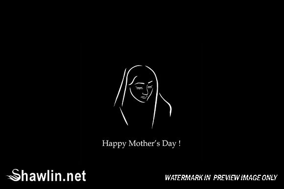 Happy Mother s Day Card on Black