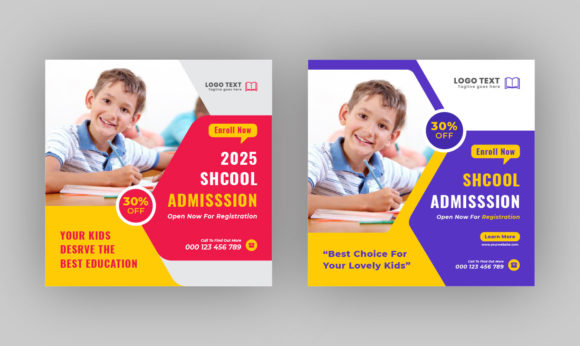 Kids School Admission Web Banner Template: A Professional Solution for Educational Institutions