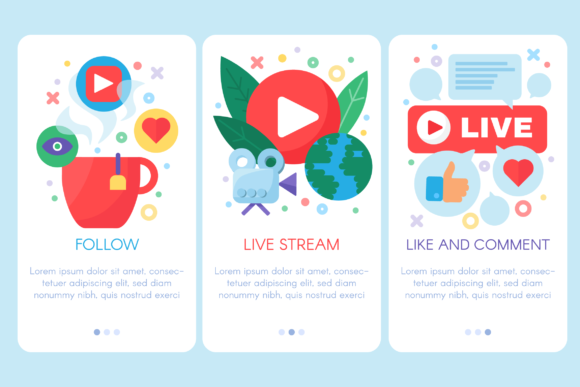 Live Stream Mobile Banners Set: A Visual Guide