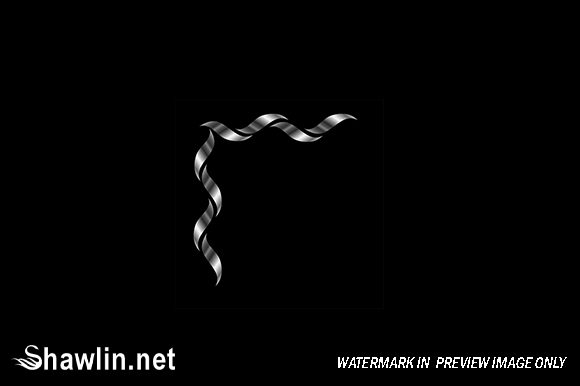 Silver Design Element on Black