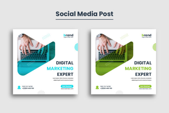 Social Media Post Template Design for Digital Business Marketing