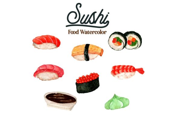 Sushi Set Watercolor: A Playful Display Font for Modern Brands