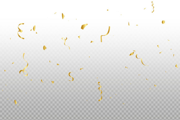 Vibrant Confetti on Transparent Backgrounds